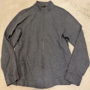 Banana Republic Men's Charcoal Zip-Up Sweater